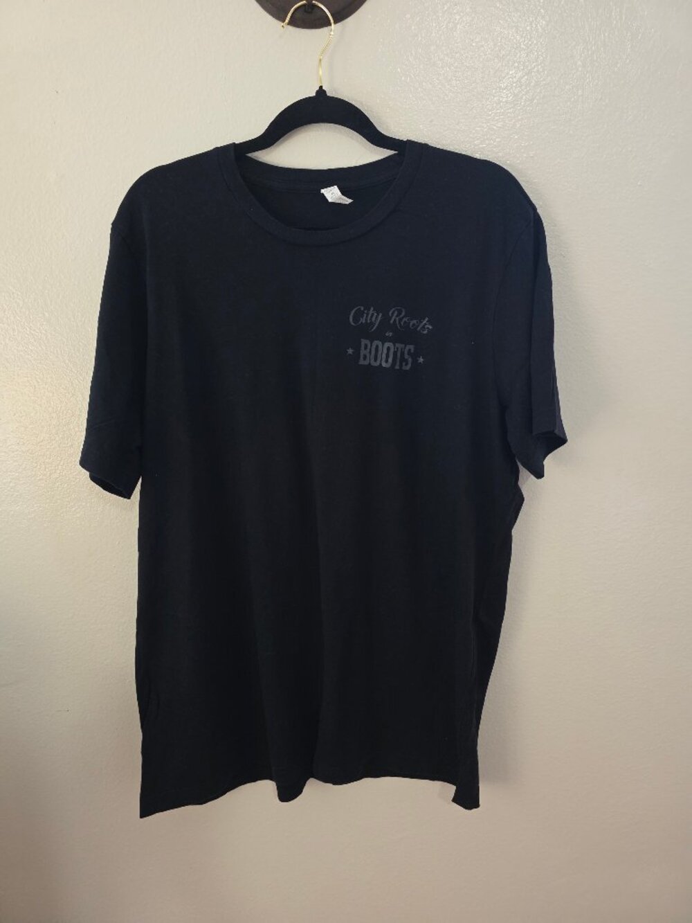 City Roots in Boots Men's Black Country Graphic Tee